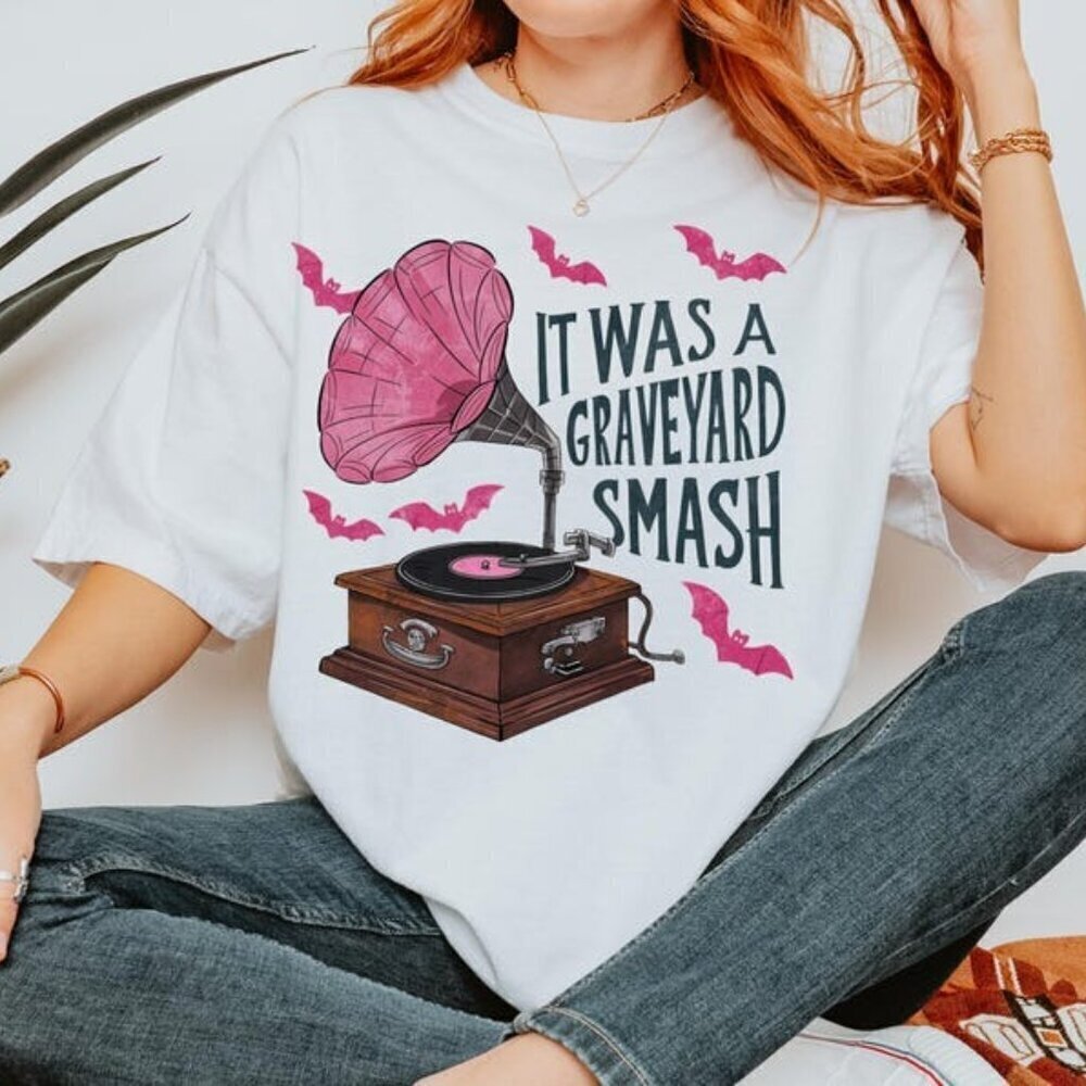 It Was A Graveyard Smash Cute Halloween Pun Spooky Season T-Shirt